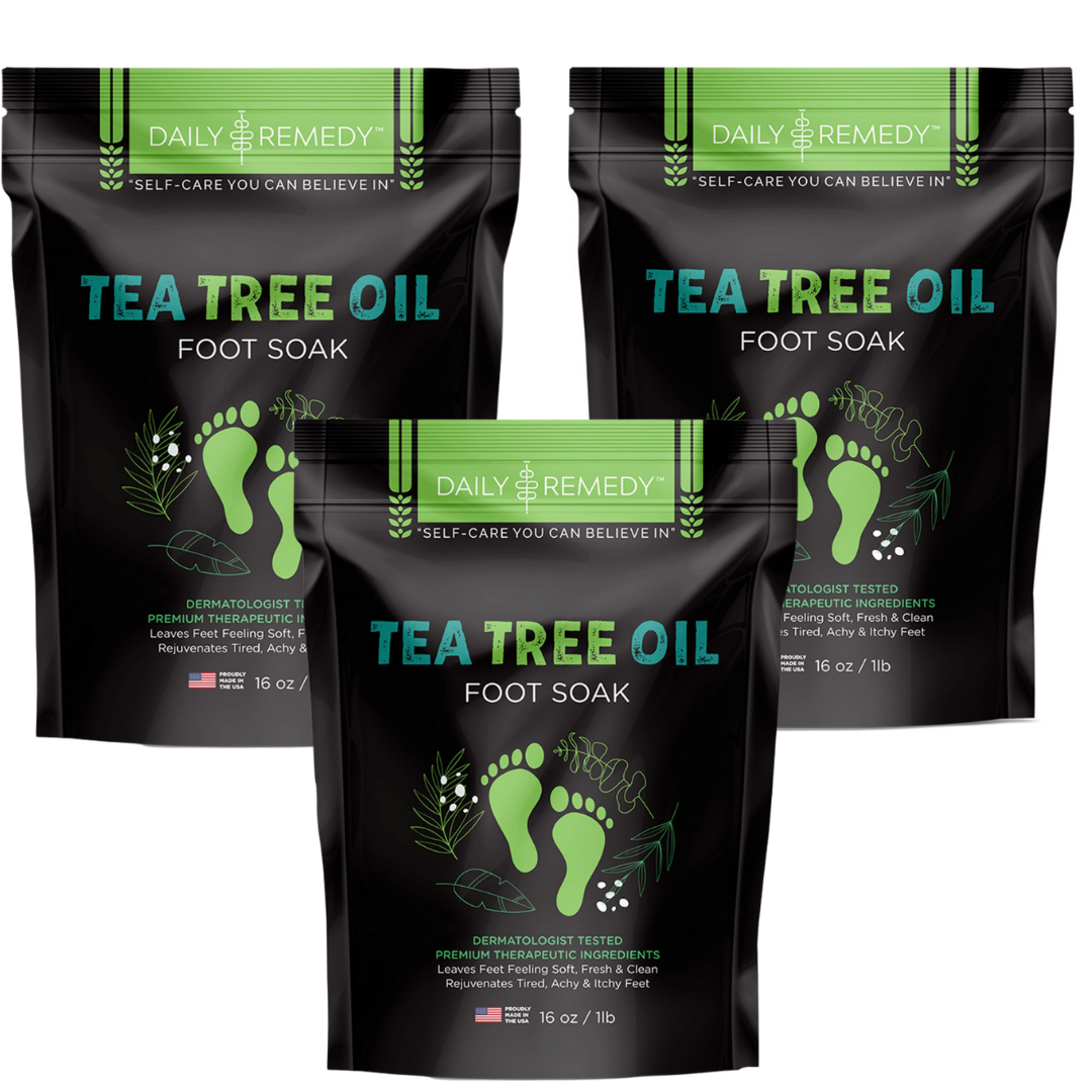 Tea Tree Oil Foot Soak for Athletes Foot, Toenail Fungus, Foot Odor and Foot Callus 16 oz