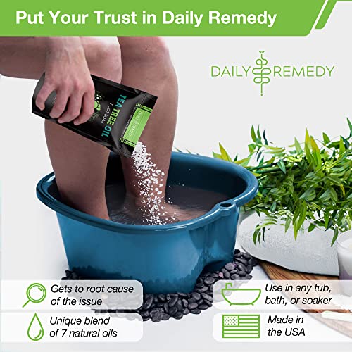 Tea Tree Oil Foot Soak for Athletes Foot, Toenail Fungus, Foot Odor and Foot Callus 16 oz