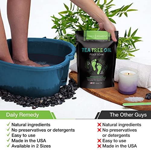 Tea Tree Oil Foot Soak for Athletes Foot, Toenail Fungus, Foot Odor and Foot Callus 16 oz