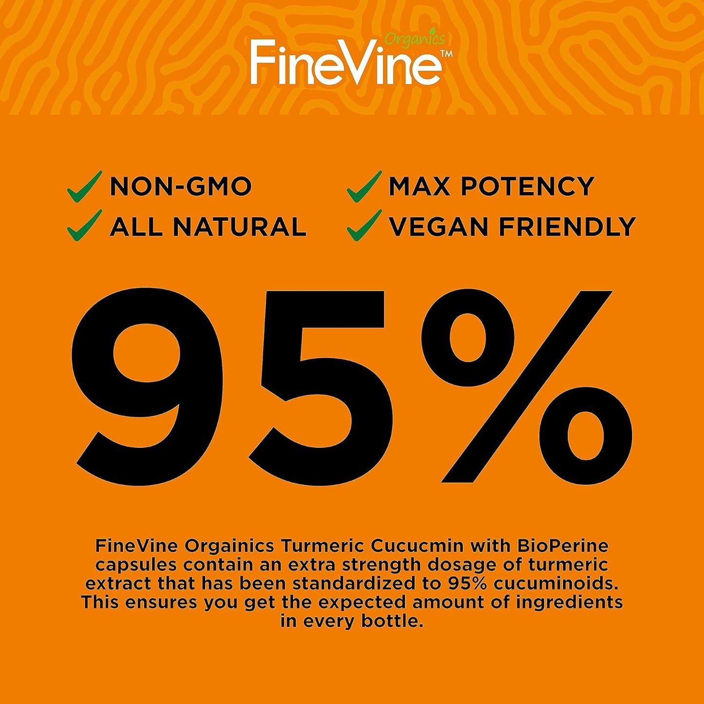 
                  
                    Turmeric Curcumin with BioPerine Black Pepper and Ginger - 60 Vegetarian Capsules for Advanced Absorption, Joints Support
                  
                