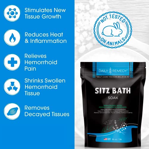 All Natural Sitz Bath Soak with Epsom Salt Made in USA for Postpartum Care Hemorrhoid Treatment Fissure Treatment Yoni Steam 16 oz